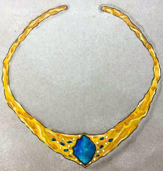 A necklace designed by Aysha Musa Al Shalali, winner of Piaget Design Competition 2021.