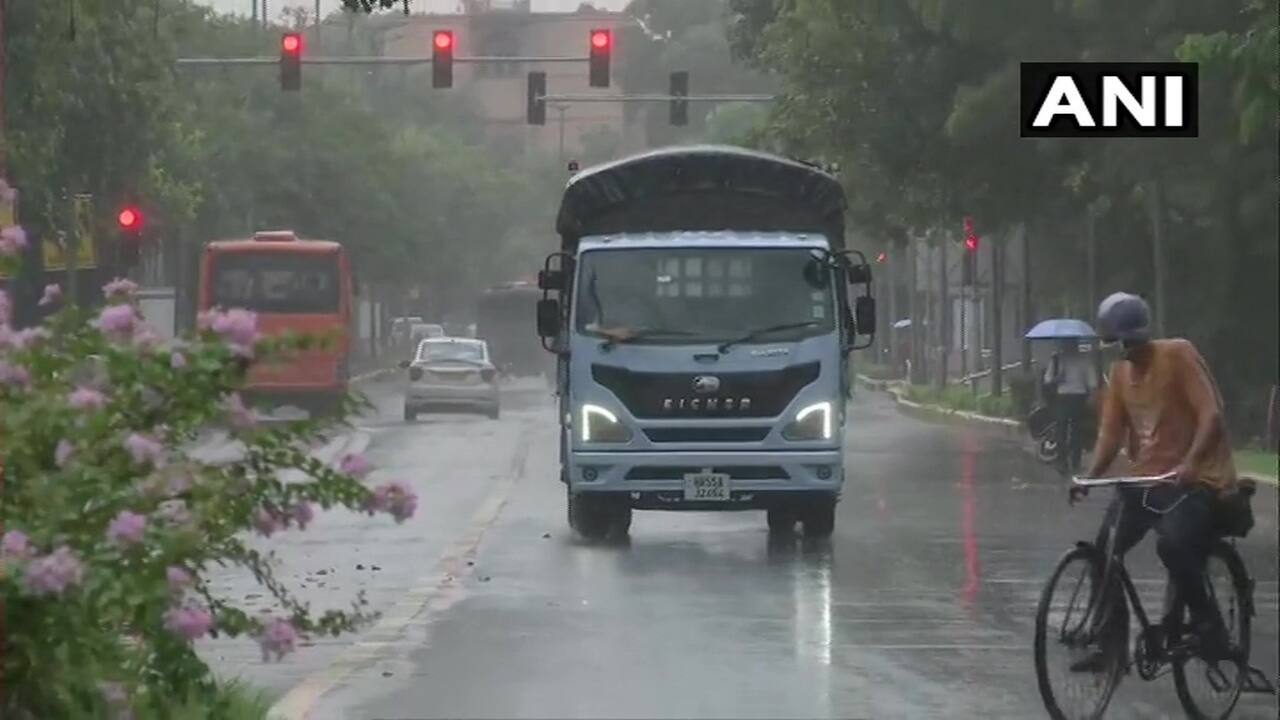 &quot;The monsoon has arrived in Delhi,&quot; senior IMD scientist K Jenamani confirmed after a spell of rains drenched parts of South Delhi Tuesday morning. (Image: ANI)