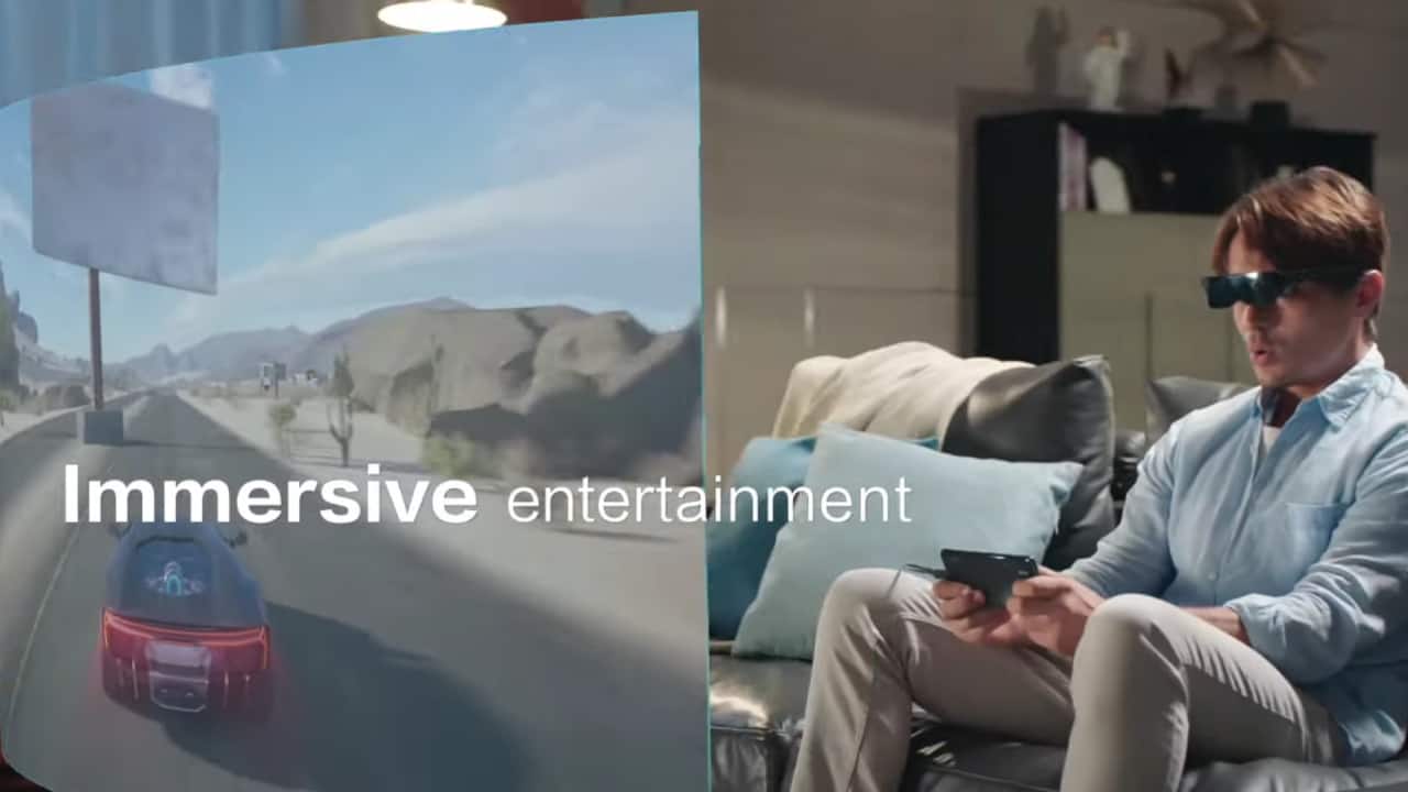 One of the most innovative devices to make its way to the event was TCL’s NXTWEAR G, a wearable display that allows the user to enjoy content over a 140-inch display, projected straight onto his/her eyes. The NXTWEAR G Wearable Display Smart Glass can be hooked up to a device through a USB Type-C port and draw power from the connected device, so you don’t have to worry about them running out of juice. These smart glasses come with two 1080p Micro OLED panels, one for each eye. The frames display content on a 16:9 screen and feature in-built stereo speakers. One of the most innovative devices to make its way to the event was TCL’s NXTWEAR G, a wearable display that allows the user to enjoy content over a 140-inch display, projected straight onto his/her eyes. The NXTWEAR G Wearable Display Smart Glass can be hooked up to a device through a USB Type-C port and draw power from the connected device, so you don’t have to worry about them running out of juice. These smart glasses come with two 1080p Micro OLED panels, one for each eye. The frames display content on a 16:9 screen and feature in-built stereo speakers.