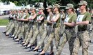 Women troops marching in heels spark Ukraine outrage