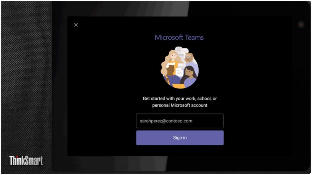 The new Hotdesk capability on the Teams display will provide a way to reserve workspaces ahead of time and gain access to your personal Teams account in a shared space. You can simply log in with your Office 365 credentials and use the display to access your Teams chats, files, and calendar. You can also pair the display with your PC, providing a second screen to help you multitask. When finished, securely sign out and the space is ready for the next person. The new Hotdesk capability on the Teams display will provide a way to reserve workspaces ahead of time and gain access to your personal Teams account in a shared space. You can simply log in with your Office 365 credentials and use the display to access your Teams chats, files, and calendar. You can also pair the display with your PC, providing a second screen to help you multitask. When finished, securely sign out and the space is ready for the next person.