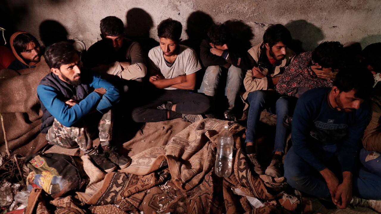 Migrants, mainly from Afghanistan, are seen after they were detained by Turkish security forces during an operation in the border city of Van, Turkey late August 21. (Image: Reuters)