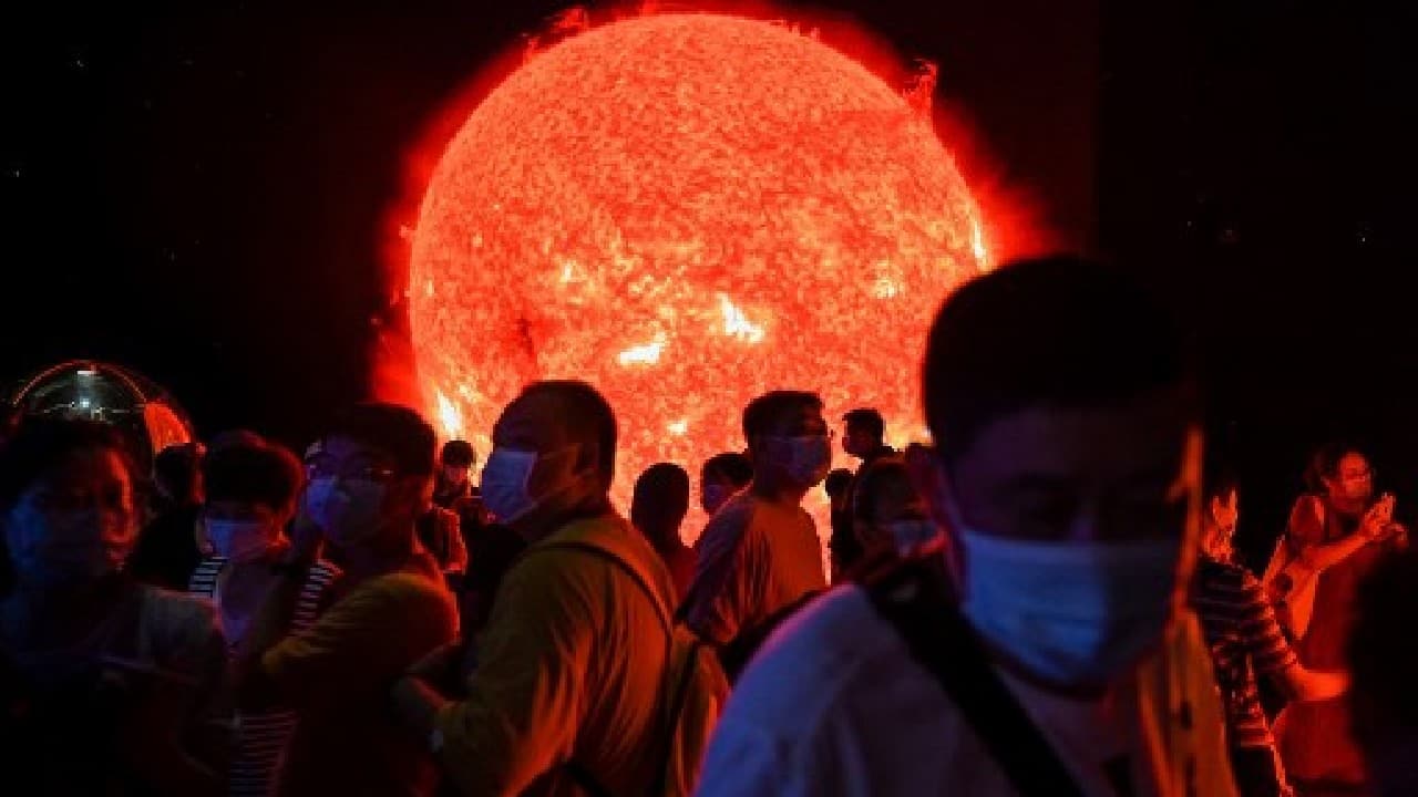 Scale-model replicas of spaceships from these and other missions figure prominently at the new Shanghai Planetarium, along with paeons to China's rapid scientific advancement, and clips of President Xi Jinping addressing the nation's taikonauts. (Image: AFP)