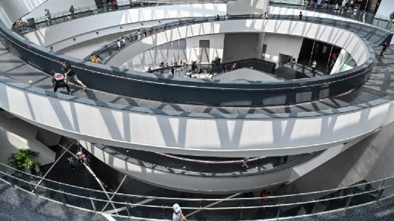 The building was designed by New York's Ennead Architects and resembles a union of swirling galaxies. (Image: AFP)