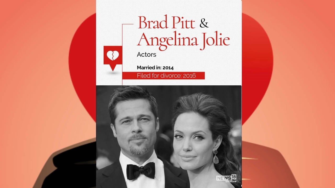 Brad Pitt & Angelina Jolie | Hollywood’s power couple parted ways in 2016, after 2years of marriage. (Image: News18 Creative) Brad Pitt & Angelina Jolie | Hollywood’s power couple parted ways in 2016, after 2years of marriage. (Image: News18 Creative)