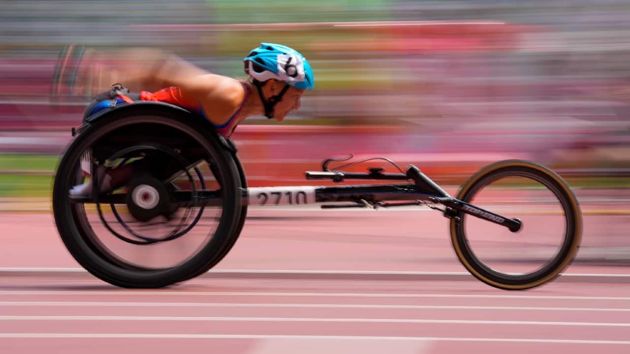 United States's Susannah Scaroni competes in the women's 5000-meters T54 final during the 2020 Paralympics at the National Stadium in Tokyo, August 28. Each athlete has unique differences that have to be classified according to individual impairments. (Image: AP)