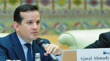 Afghanistan's central bank Acting Governor Ajmal Ahmady. (PC-Twitter)