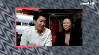 Chris Halim and Raena Lim of Style Theory on 'CNBC Make It' (screen grab)