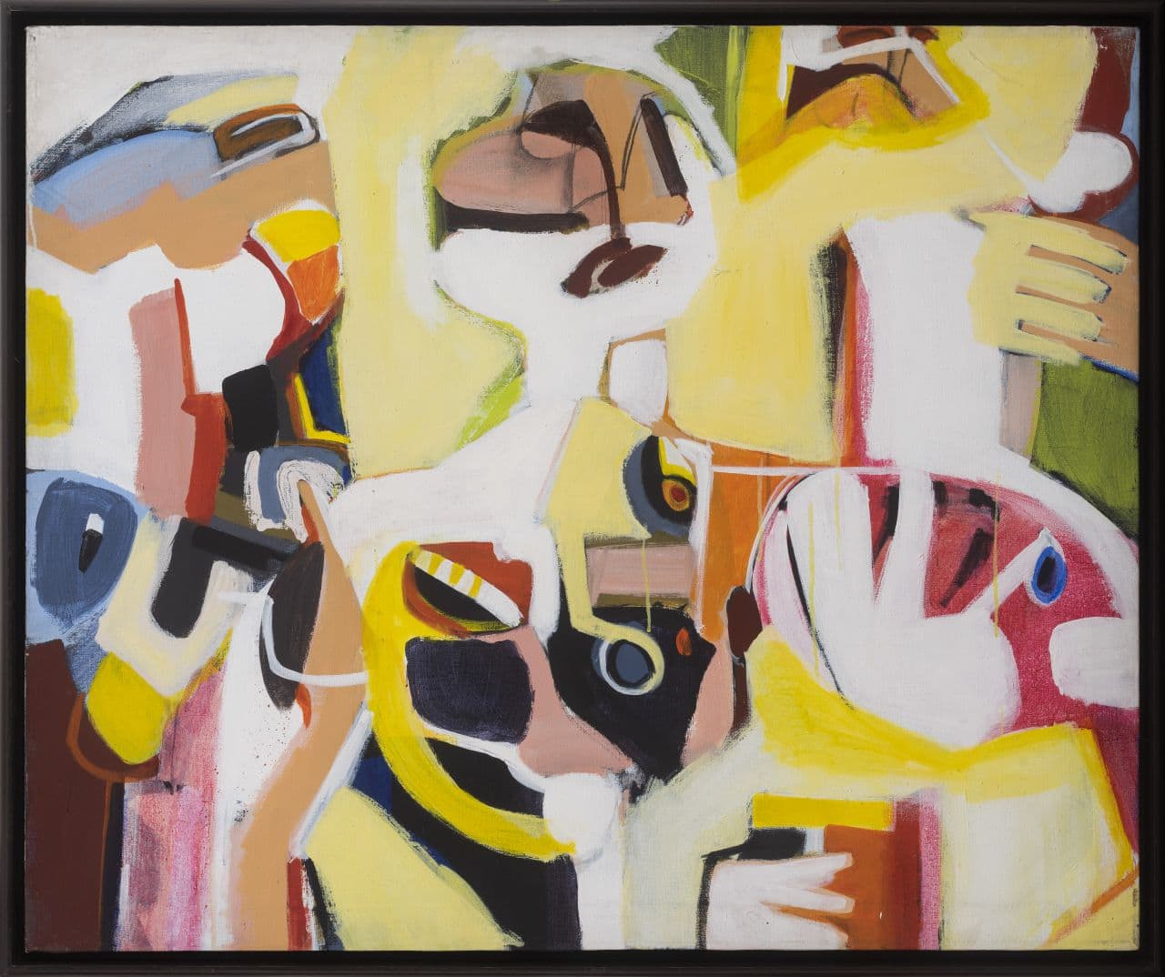 Close-up of a polychrome work in 'Mehlli Gobhai: Epiphanies'.