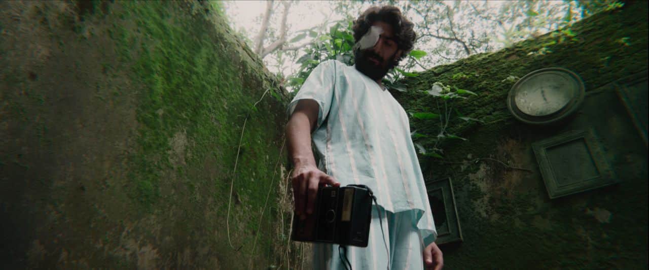 A still from the music video 'Oblivion'.