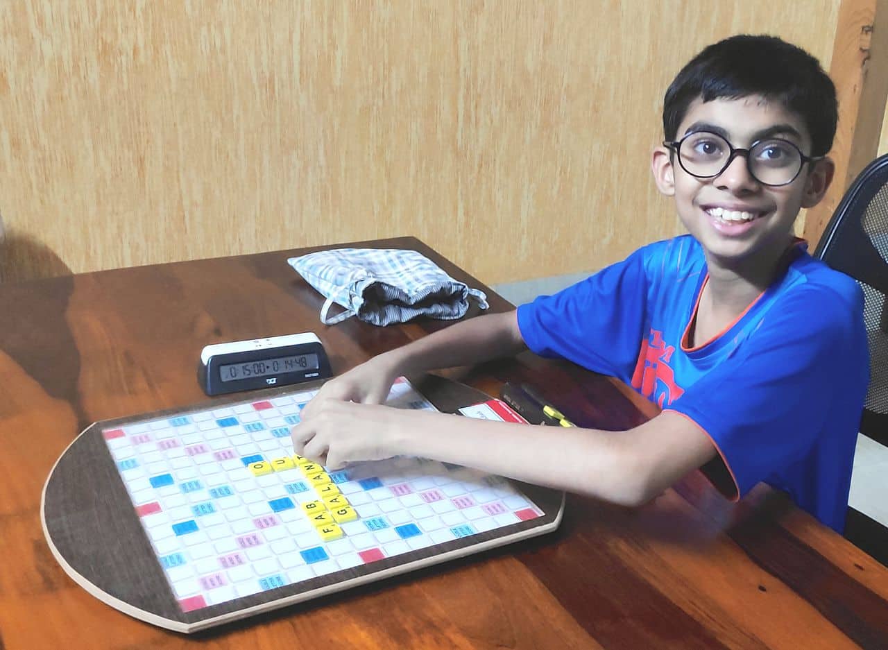 Suyash Manchali, 11, won the best under-14 scrabble player, and finished eighth at the 2021 Scrabble World Youth Cup.