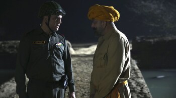 Sharad Kelkar (left) in 'Bhuj: The Pride of India'.