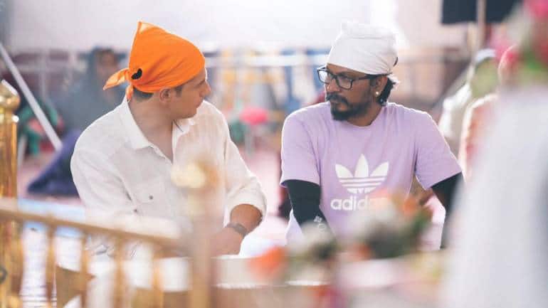 Actor Sidharth Malhotra and director Vishnuvardhan (right) during the shooting of 'Shershaah', which releases on Amazon Prime Video on August 12, 2021.