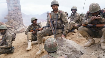 Actor Sidharth Malhotra (centre) in 'Shershaah'. Malhotra said Kargil War martyr Captain Vikram Batra's family approached him to make the biopic.