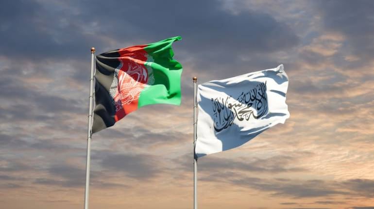National state flags of Afghanistan and Taliban together (Source: ShutterStock)