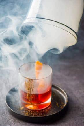 Luxury Boulevardier cocktail at Sette Mara.