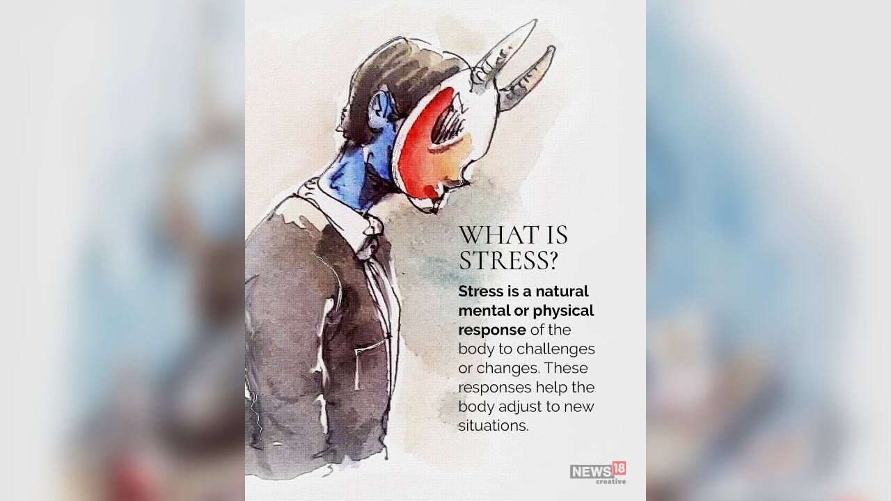 Stress is a natural mental or physical response of the body to challenges or changes. (Image: News18 Creative)