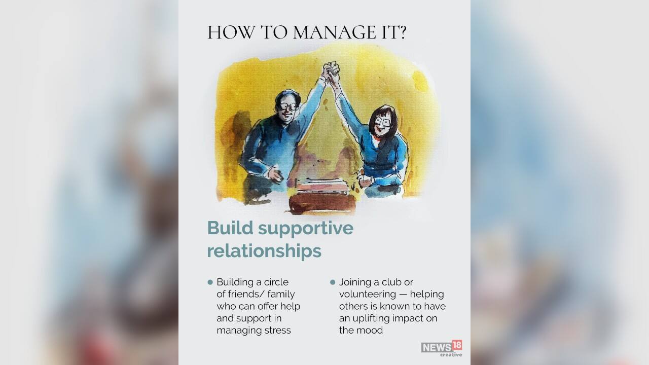 Build a circle of friends/family who can offer help and support in managing stress. (Image: News18 Creative)