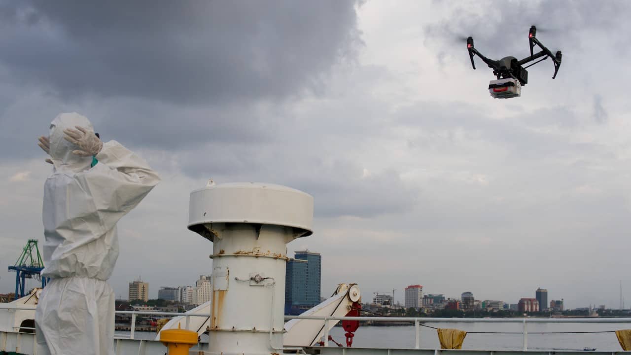 In Pics Drone deliveries in Indonesia provide lifeline for isolating