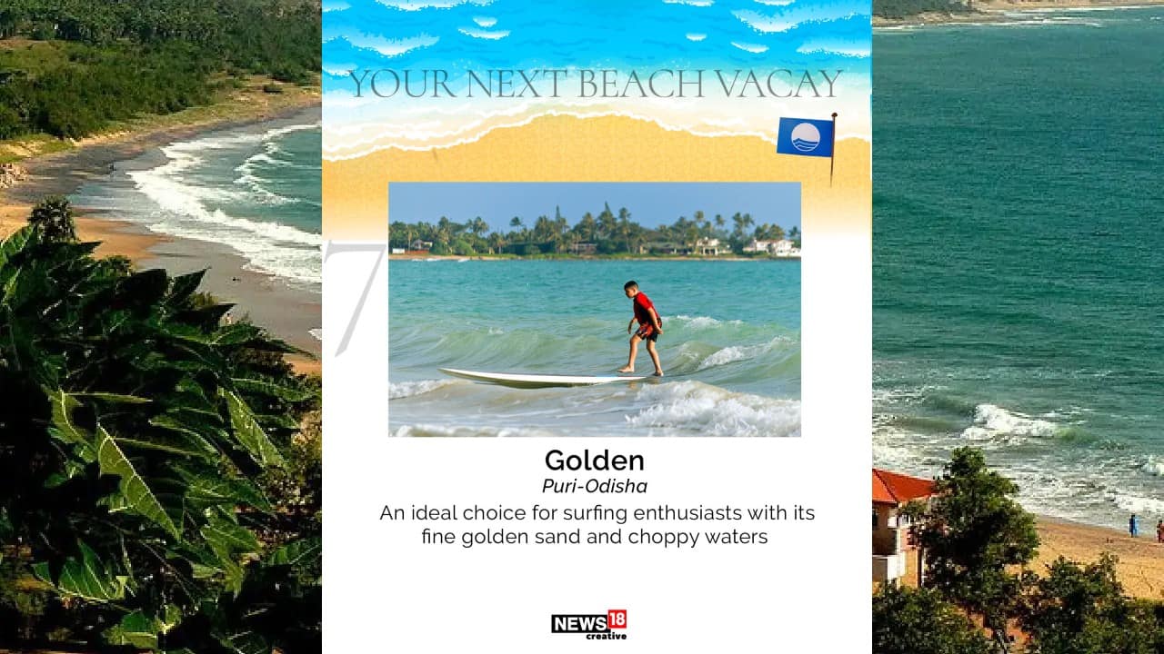 Golden | An ideal choice for surfing enthusiasts with its fine golden sand and choppy waters. (Image: News18 Creative)