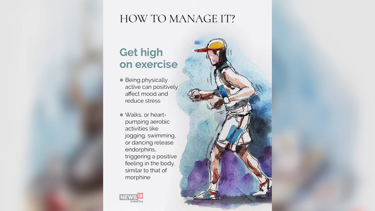 Being physically active can positively affect mood and reduce stress. (Image: News18 Creative)