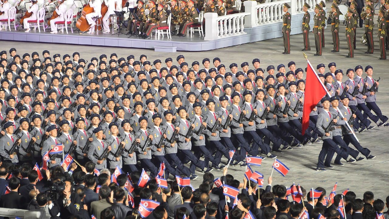 Seoul's Unification Ministry said 2013 was the last time the North held a parade of the Worker-Peasant Red Guards, a national civil defense organization consisting of millions of North Koreans between the ages of 16 and 70, which could loosely be compared to military reserve forces of other countries. (Image: Korean Central News Agency/Korea News Service via AP)