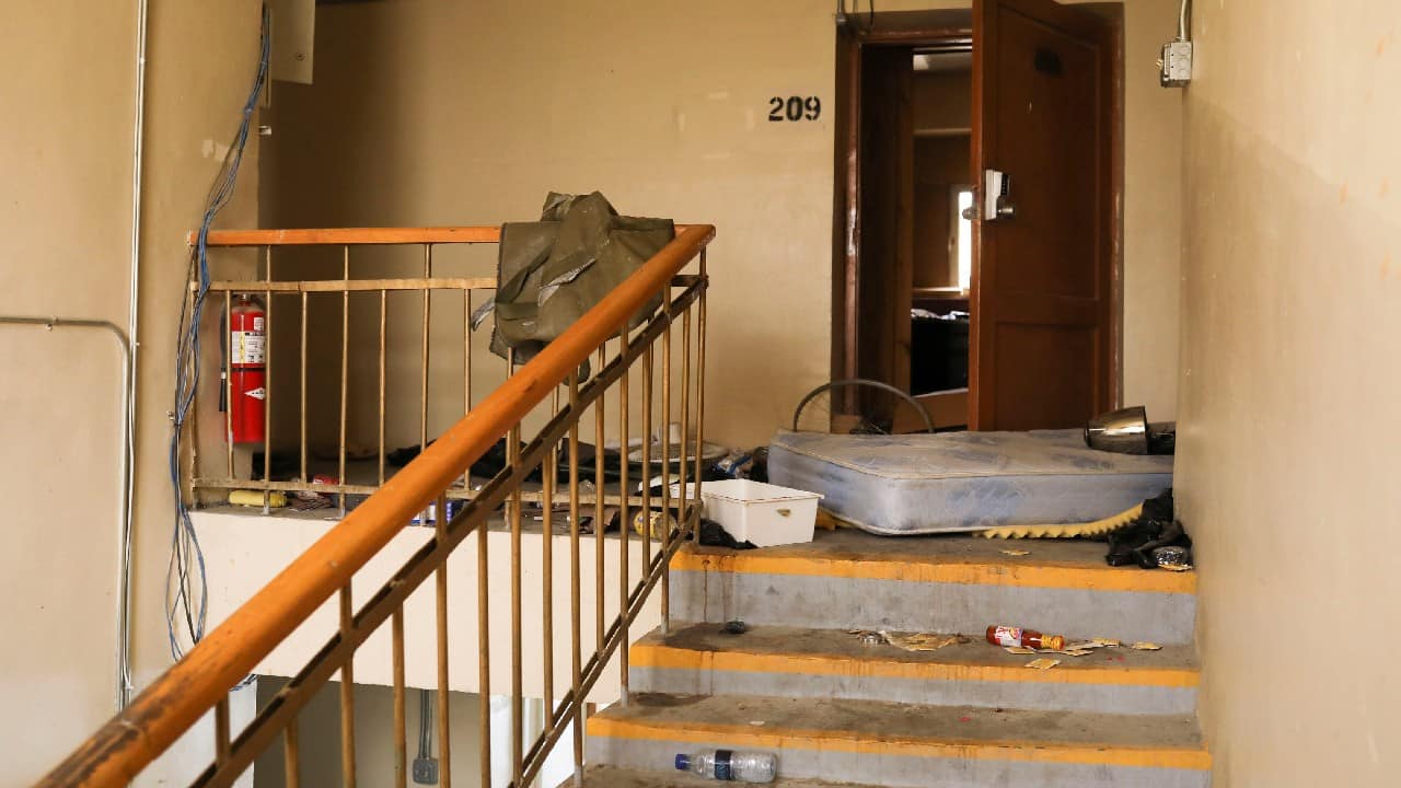 Objects lie on the floor at Bagram Air Base in Parwan, Afghanistan, September 23. (Image: Reuters)