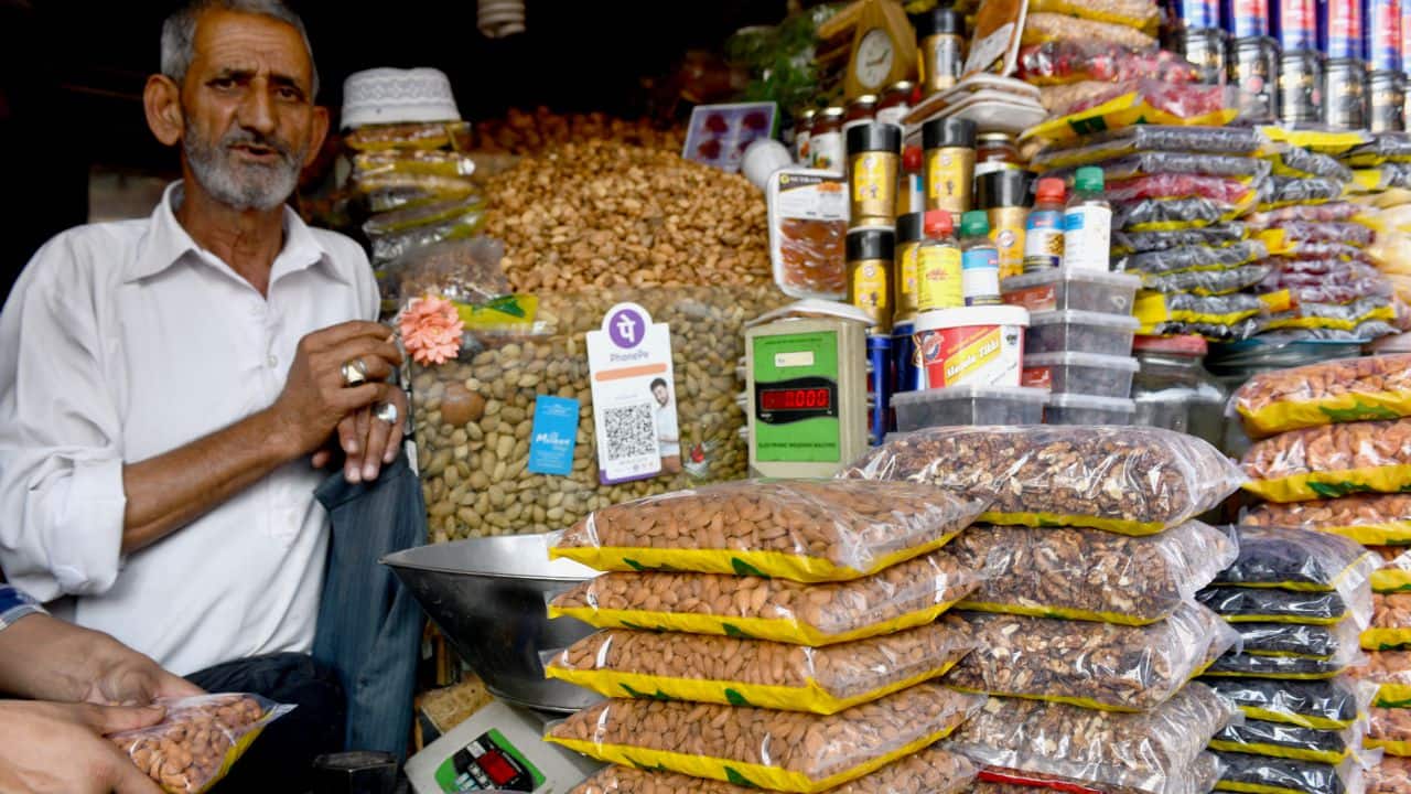 Khursheed Bin Ali at his shop in Koker Bazar, Srinagar. (Photo: Irfan Amin Malik)