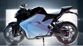 Ultraviolette Automotive's electric motorcycle F77. 