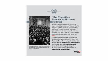 1919 to 1920: The Versailles Peace Conference, where the contentious Versailles Peace Treaty was signed, holding Germany responsible for World War I and forcing it to pay punitive reparations. (Image: News18 Creative)