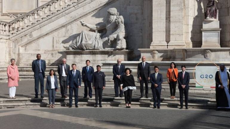 G20 health ministers in Rome, Italy (Image: Twitter/@MansukhMandaviya) , Mansukh Mandaviya in Rome for G20 health ministers#39; summit, meets counterparts of UK, Brazil, Italy, The World Live Breaking News Coverage & Updates IN ENGLISH