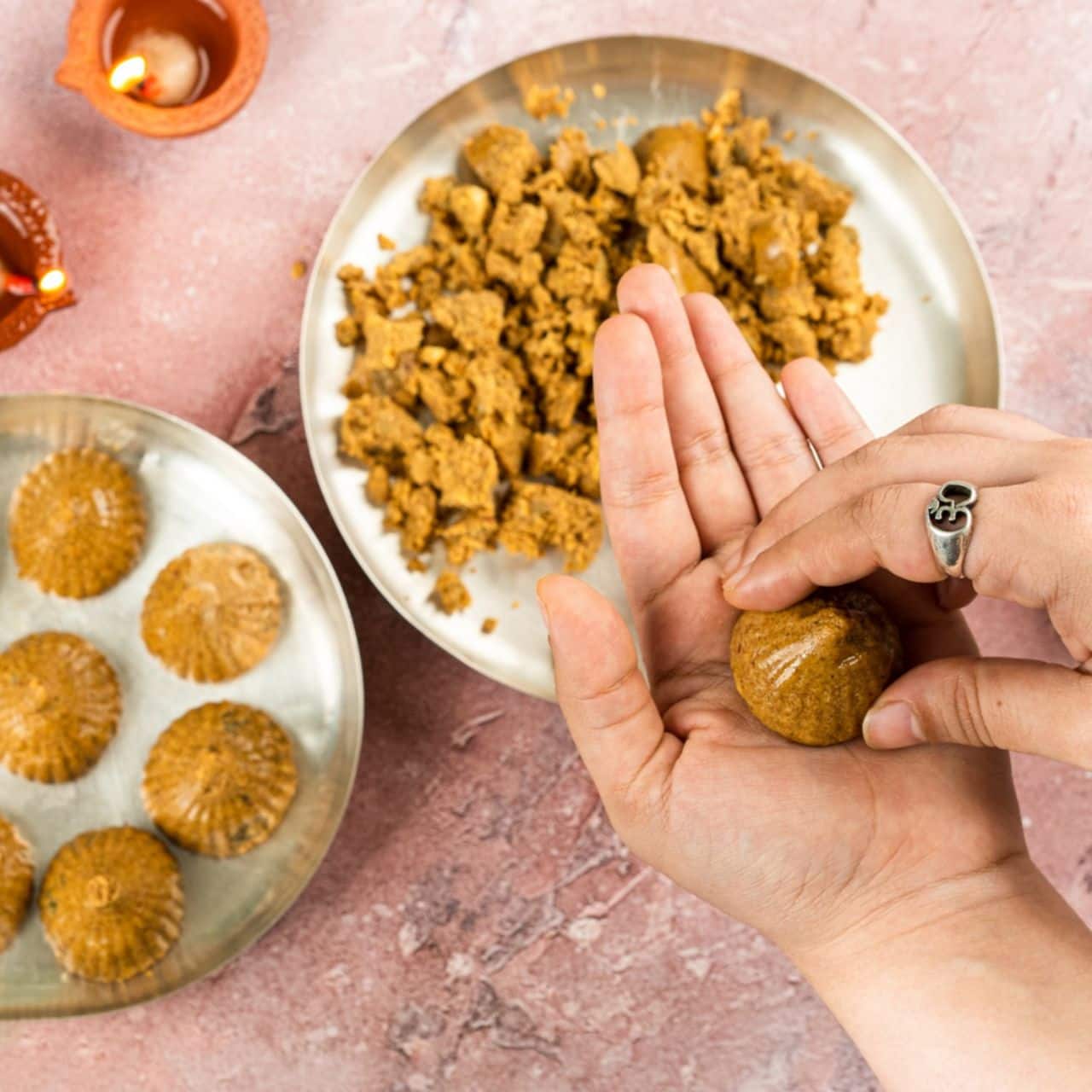Vegan besan modak at Yogisattva, Khar West.