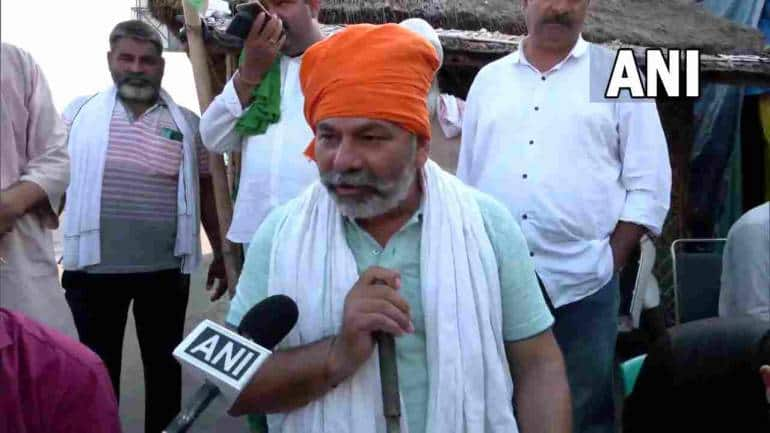 Rakesh Tikait Joins Farmers' Protest In Greater Noida