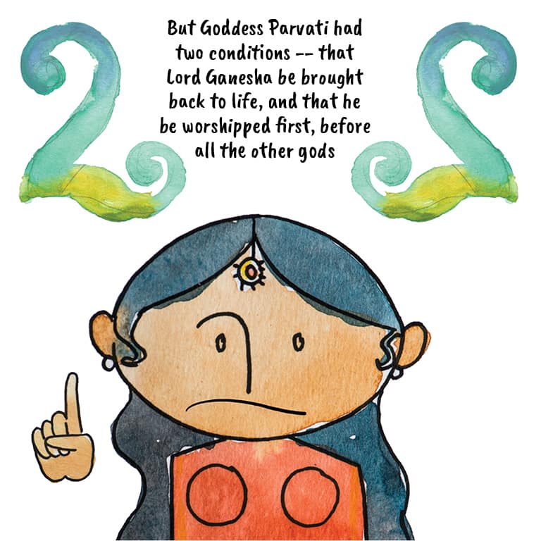 But Goddess Parvati had two conditions -- that Lord Ganesha be brought back to life, and that he be worshipped first, before all the other gods (Image: News18 Creative)