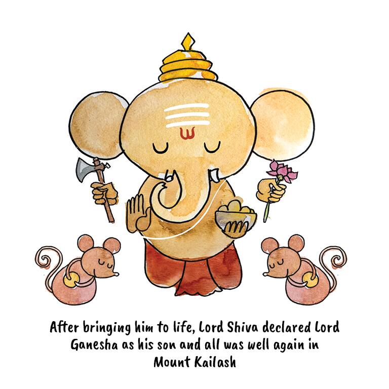 After bringing him to life, Lord Shiva declared Lord Ganesha as his son and all was well again in Mount Kailash (Image: News18 Creative)