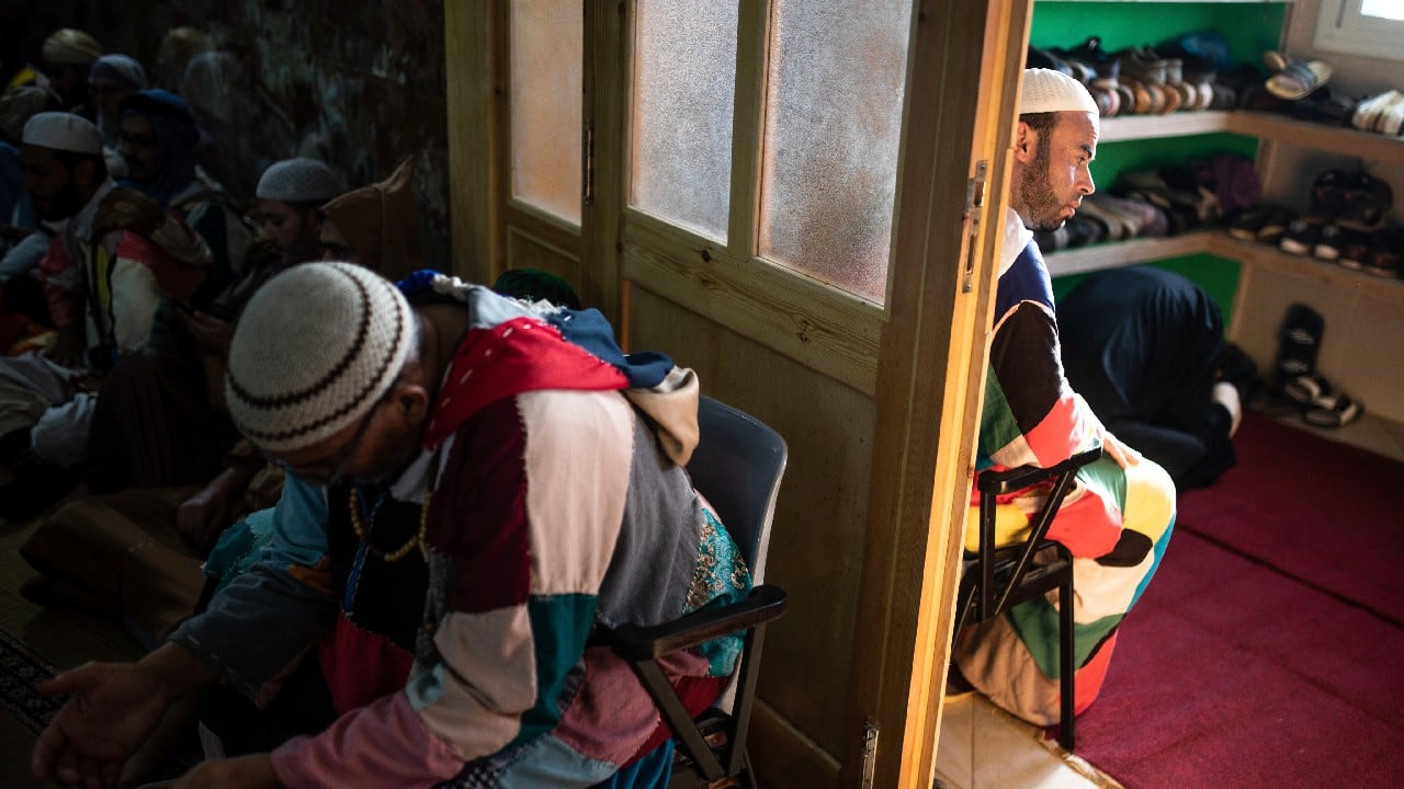 Mohammed Shaibani, a businessman from Mauritania, described a 30-year search across West and North Africa for a mentor and his happiness to have gathered again after the pandemic with his fellow members. (Image: AP)