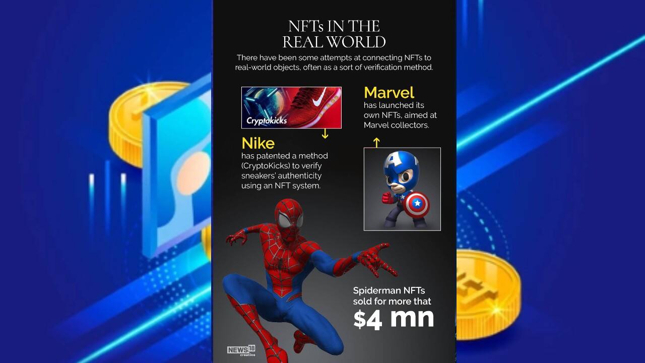 There have been some attempts at connecting NFTs to real-world objects, often as a sort of verification method. (Image: News18 Creative)