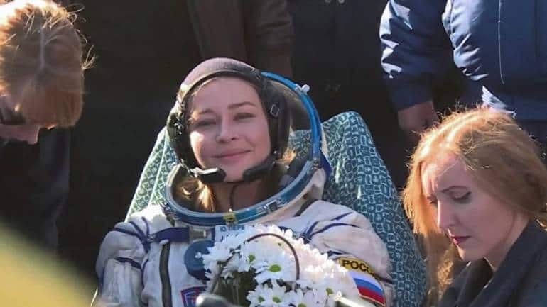 Russian film crew making first movie in space return to Earth after 12-day mission