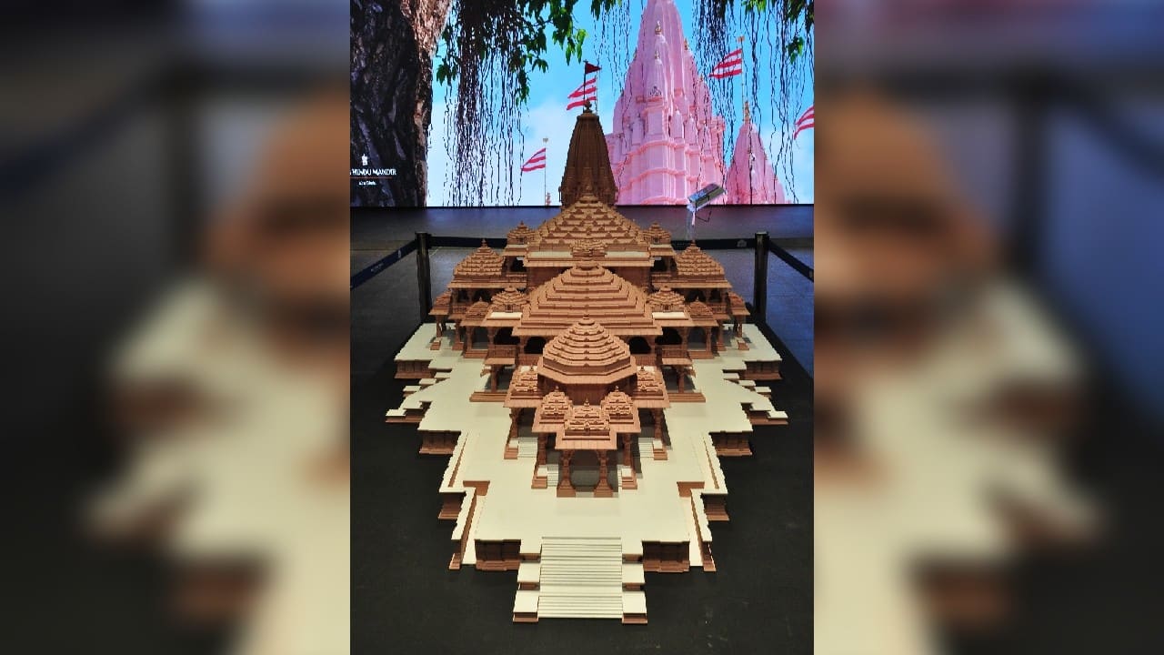 Indian pavilion showcased Ram Temple, ghats of Varanasi at Dubai Expo. (Image: Twitter @narendramodi)