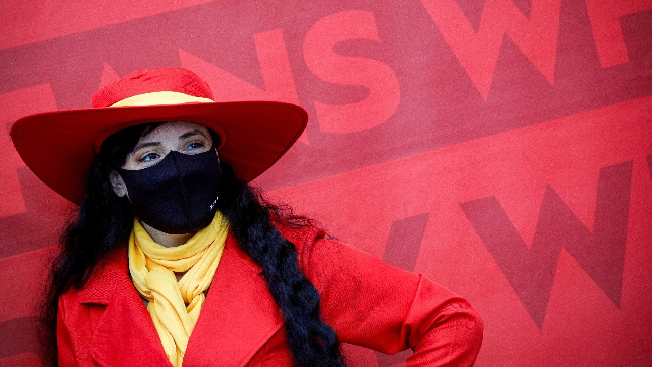 A woman in costume poses for a photograph at the 2021 New York Comic Con, at the Jacob Javits Convention Center in Manhattan in New York City, New York, U.S., October 7. (Image: Reuters)
