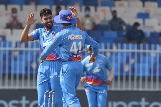 Among the pacers, Aves Khan was the pick of the bowlers' as he took 3 wickets of Rohit Sharma, Hardik Pandya and Nathan Coulter-Nile. (Image: IPL/BCCI) Among the pacers, Aves Khan was the pick of the bowlers' as he took 3 wickets of Rohit Sharma, Hardik Pandya and Nathan Coulter-Nile. (Image: IPL/BCCI)