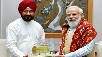 Punjab CM Charanjit Singh Channi meets with PM Modi at his residence in Delhi (Image: Twitter/ PMO India)