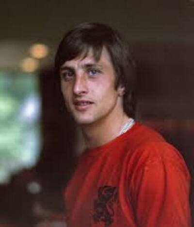 Dutch football great Johan Cruyff, who played for and coached both Ajax and Barcelona.