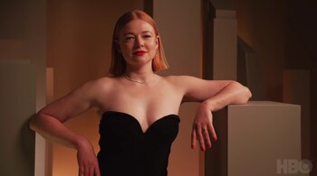 Sarah Snook as Siobhan "Shiv" Roy in 'Succession' Season 3. (Image: Screen grab)