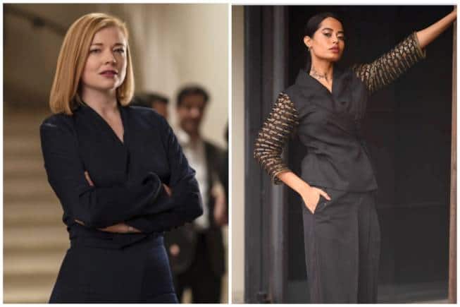 Original look (left), and recreation by Devina Juneja.