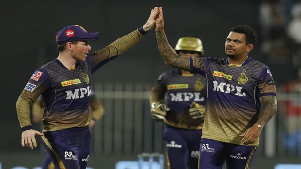 Sunil Narine took the wicket of Srikar Bharat on 9 runs off 16 balls. (Image: IPL/BCCI)