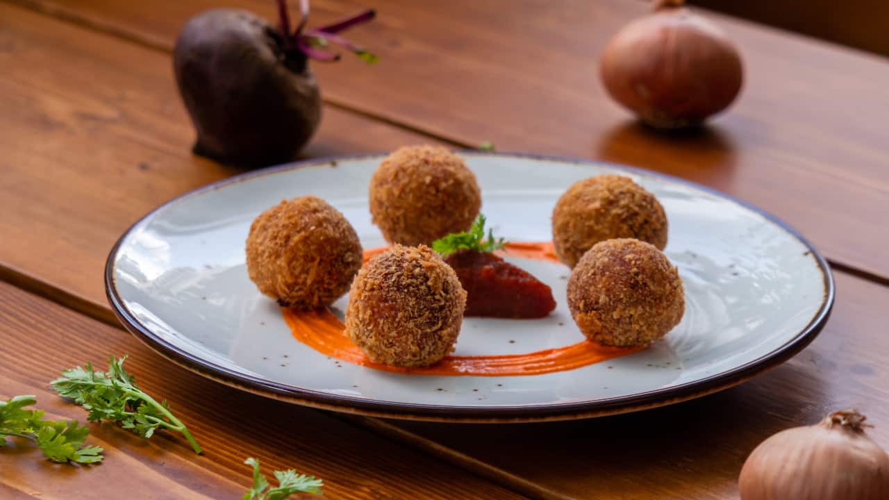 Bar bites at the Geist Brewing Taproom.