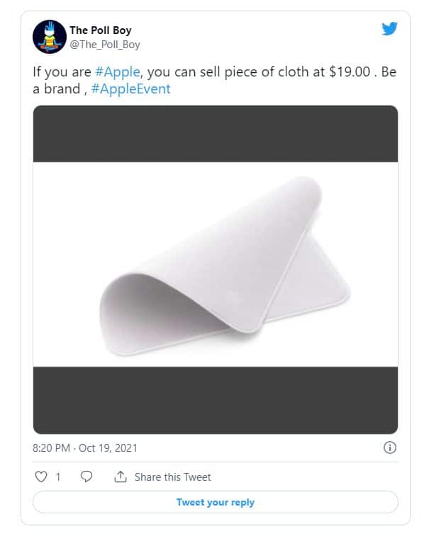 Twitter Is Confused If Apple's New Rs 1,900-Priced Polishing Cloth Is For  Cleaning Or Wiping Tears - Culture