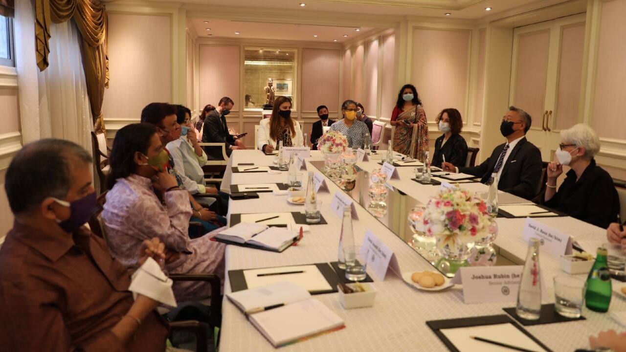 United States Deputy Secretary of State Wendy Sherman (first from left) was in India on a two-day visit to discuss US-India cooperation.