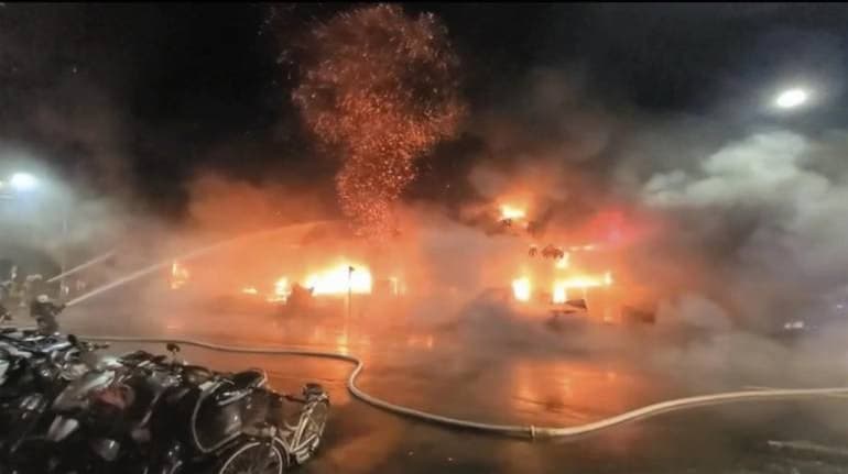n this image taken from video by Taiwan's EBC, firefighters battle a blaze at a building in Kaohsiung, in southern Taiwan on Thursday, Oct. 14, 2021. A fire engulfed a 13-story building overnight in southern Taiwan, the island’s semi-official Central News Agency reported Thursday. (Image: EBC via AP ) n this image taken from video by Taiwan's EBC, firefighters battle a blaze at a building in Kaohsiung, in southern Taiwan on Thursday, Oct. 14, 2021. A fire engulfed a 13-story building overnight in southern Taiwan, the island’s semi-official Central News Agency reported Thursday. (Image: EBC via AP )